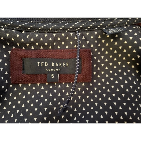 Ted Baker london  jacket bomber knit Burgundy Size 5 XL Flaw on Pocket - Picture 6 of 12